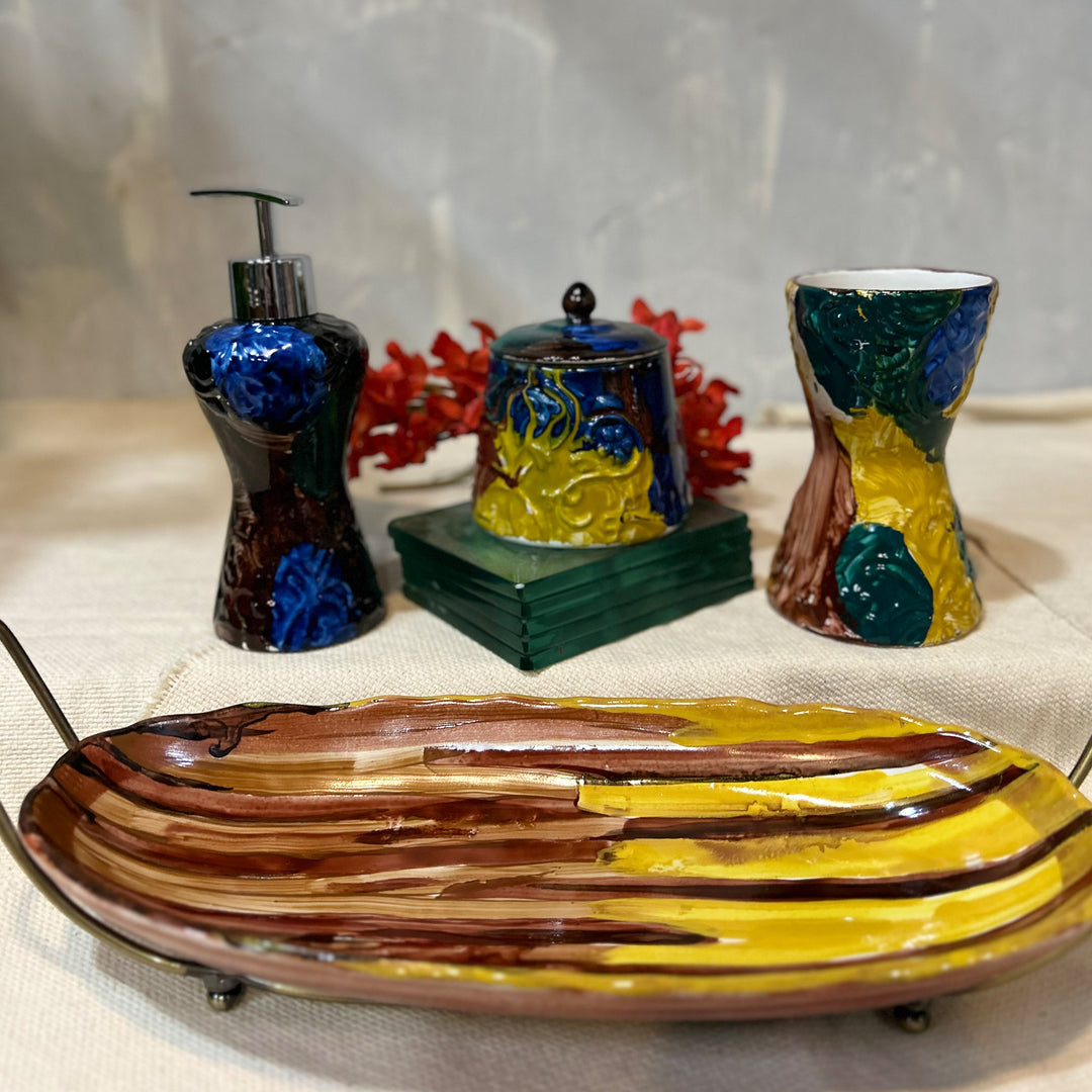 bold colours, studio ceramic