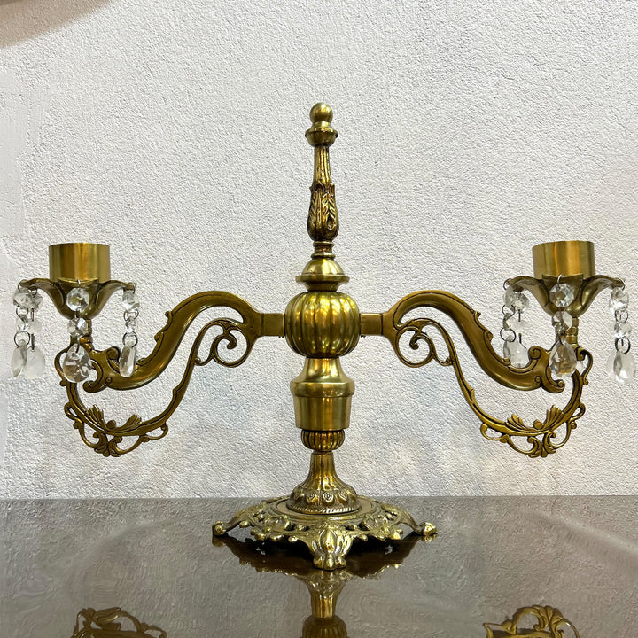 Victorian brass candle stand