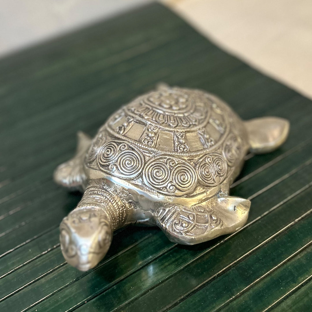 Silver Plated Brass Turtle