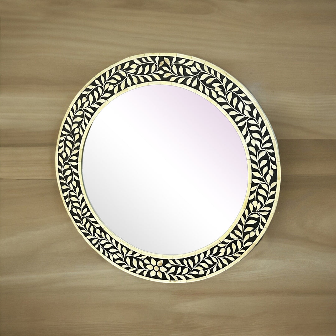 Round inlay mirror, luxury round mirror, royal decor