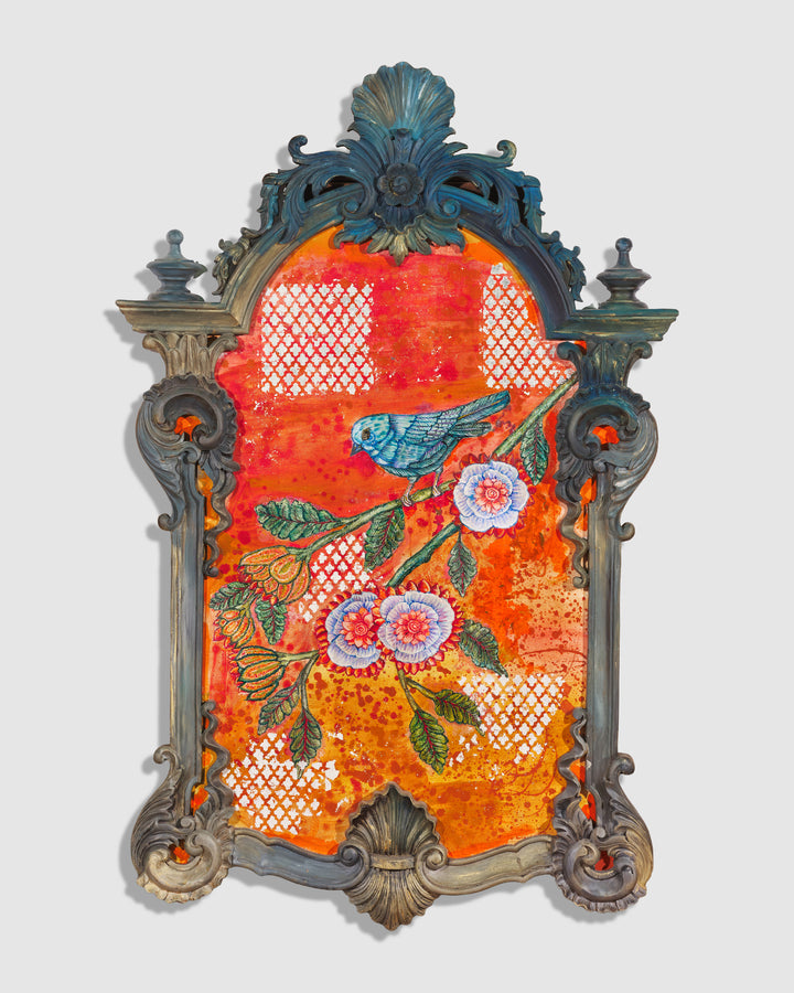 Victorian Frame with Song Bird