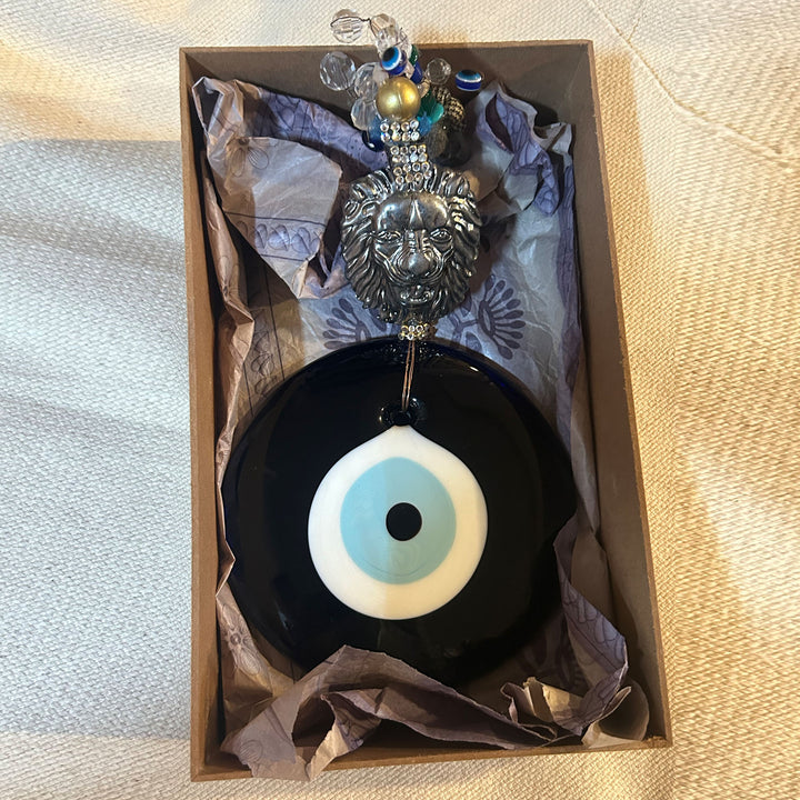 Evil eye large piece crystal beads. gift box evil eye 