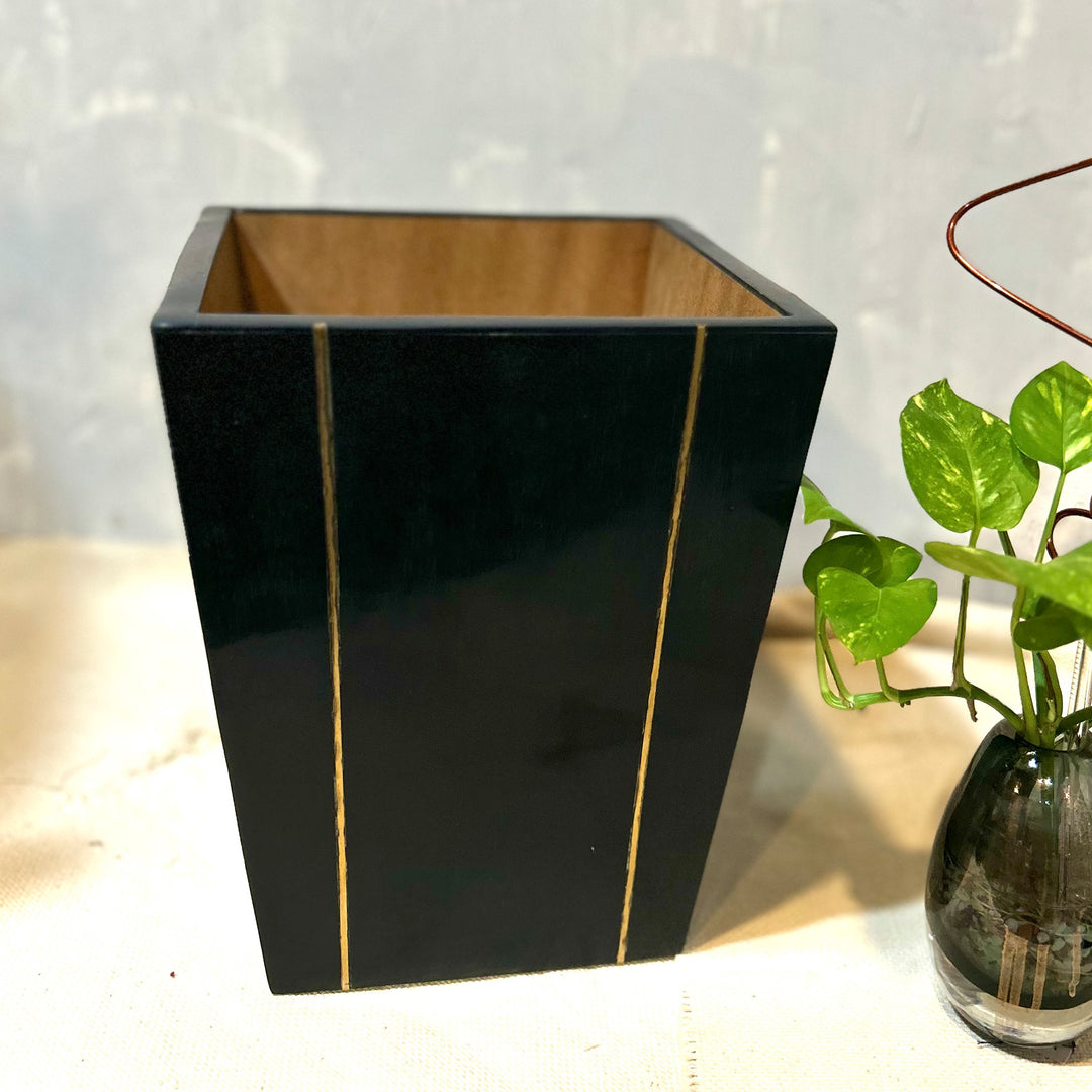 Wooden Bin / Planter Black