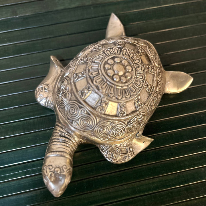 Silver Plated Brass Turtle