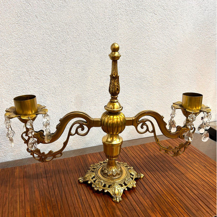 Victorian brass candle stand