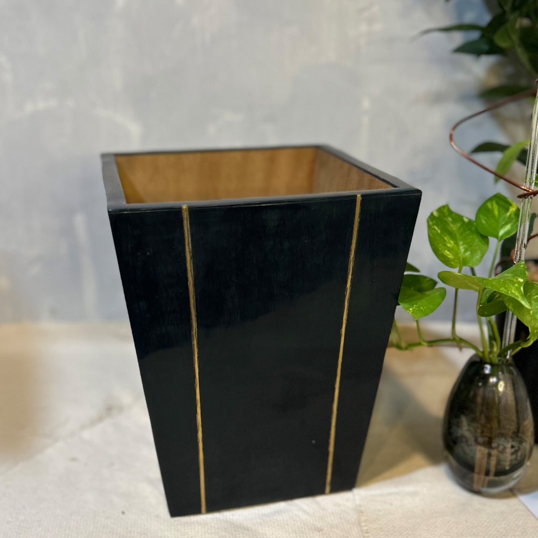 Wooden Bin / Planter Black