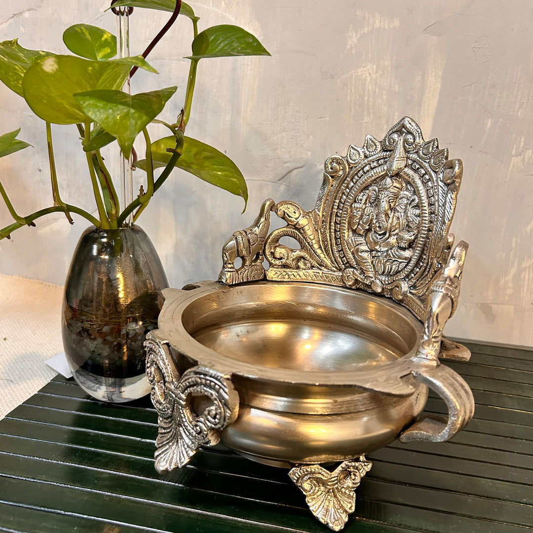 Silver Brass urly,  gift box, decor for office.