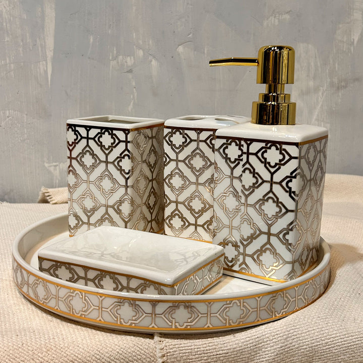 Luxe Gold Bath Set Design 1 - Set of 5