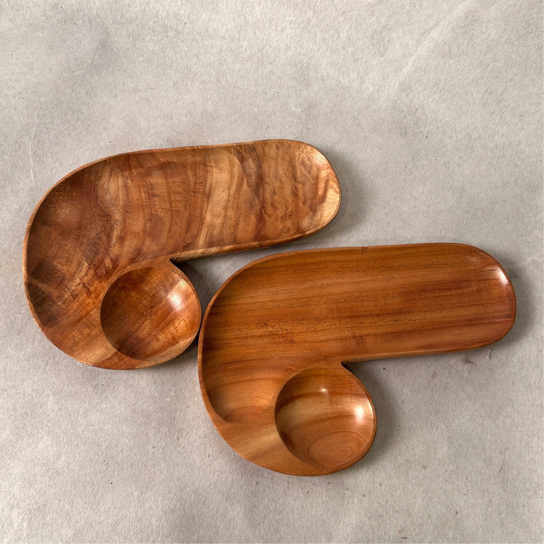 Wood Snack Platter- Set of 2