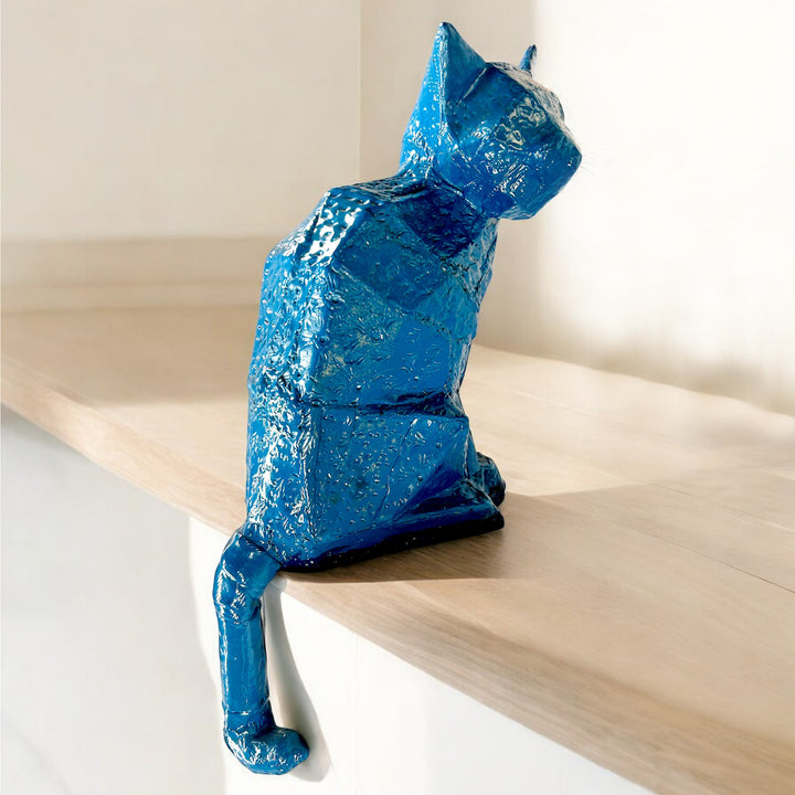 Blue Cat Sculpture