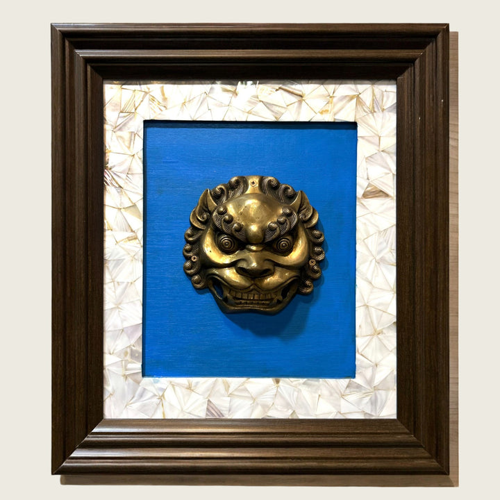 Brass Yali with MOP Frame