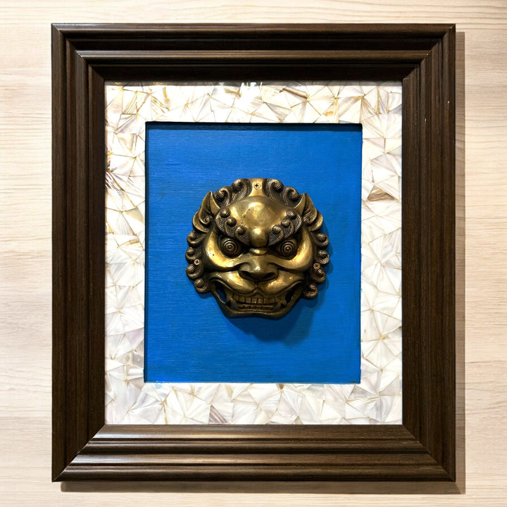 Brass Yali with MOP Frame