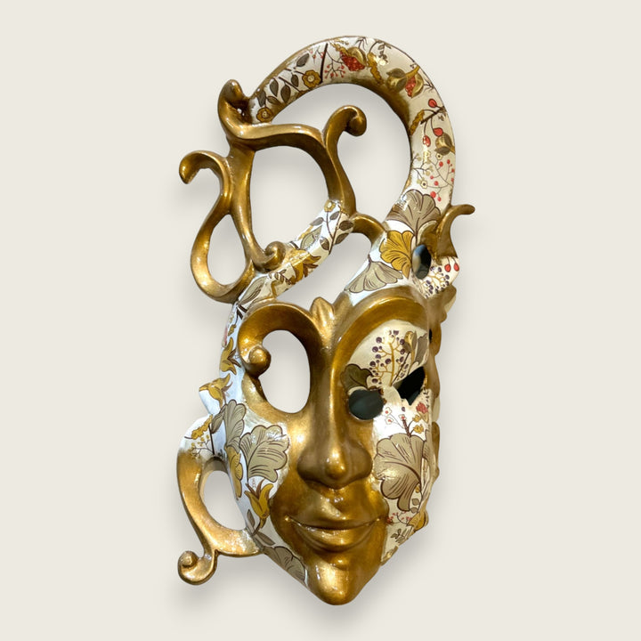 Venetian Mask in White Metal