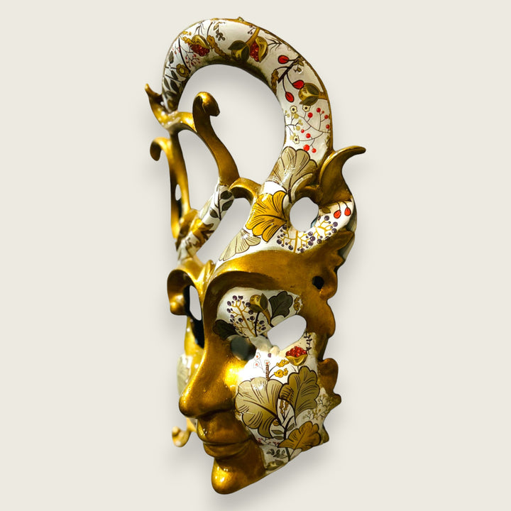 Venetian Mask in White Metal