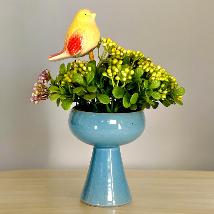 Small Planter with Bird Design - 2