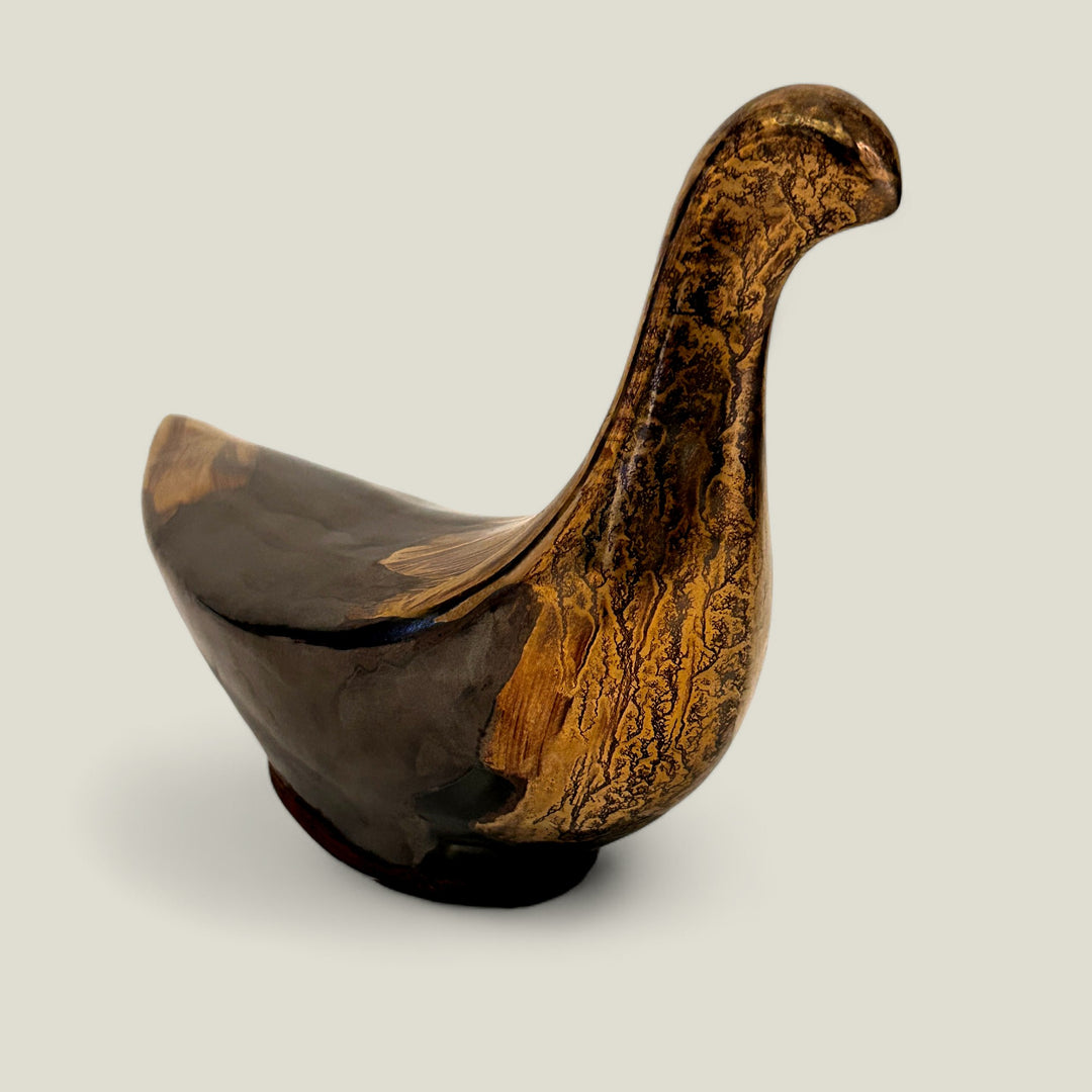 Ceramic Gold Luster Swan