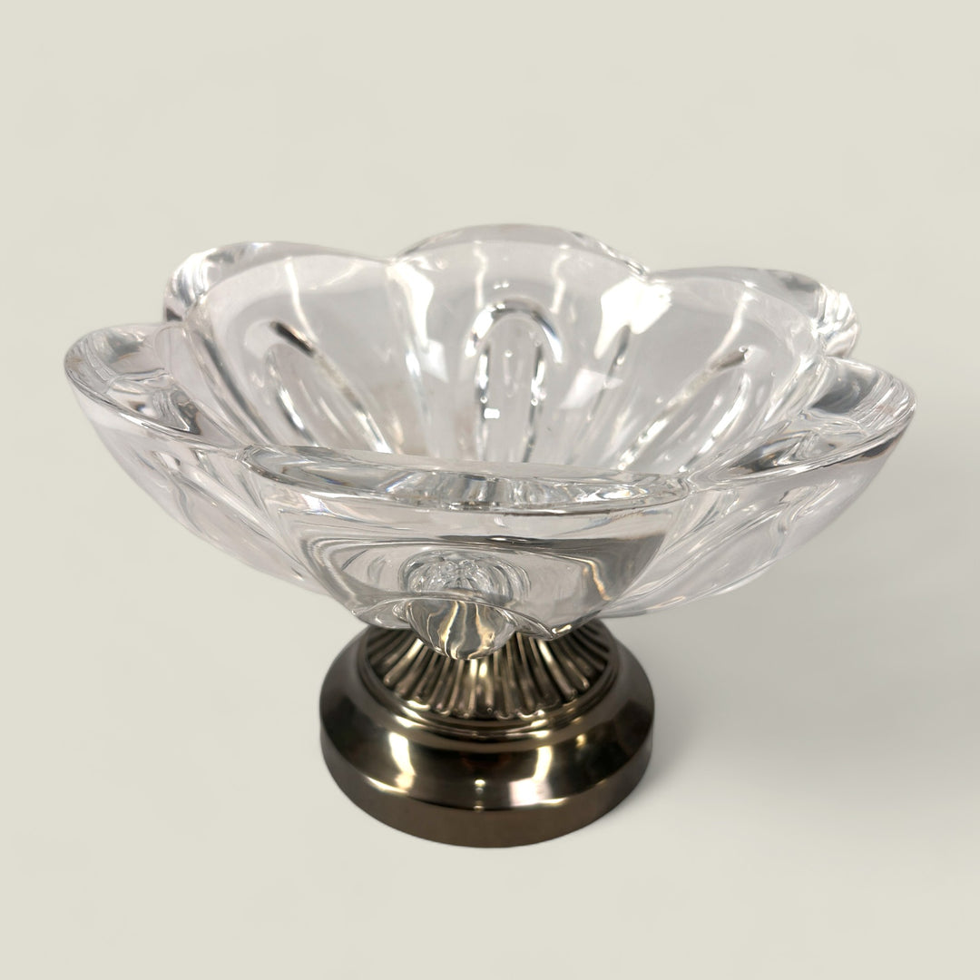 Decor Glass Bowl on Metal Stand