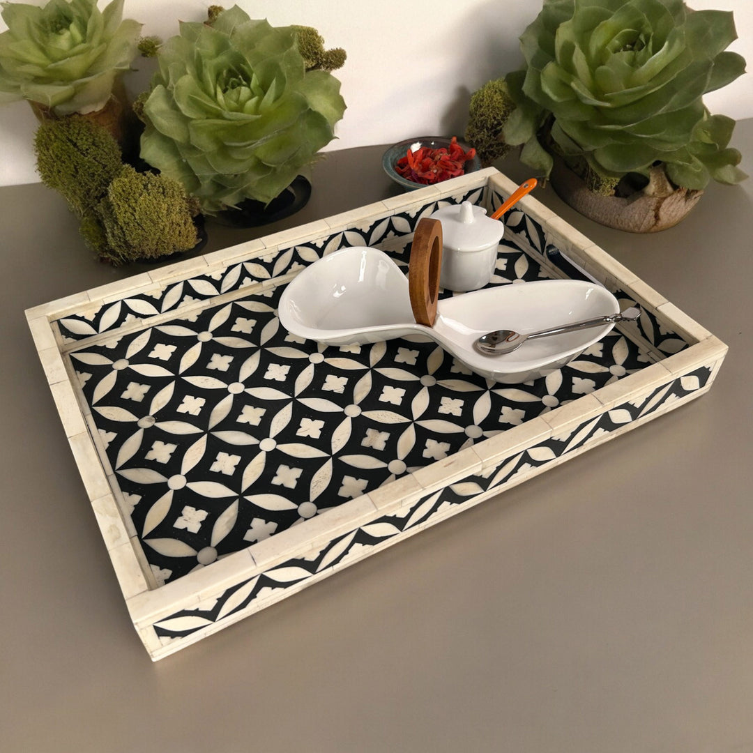 Bone Inlay Serving Tray (M) Design -2