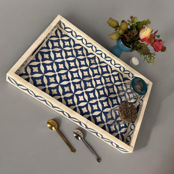 Bone Inlay Serving Tray (M) Design -5