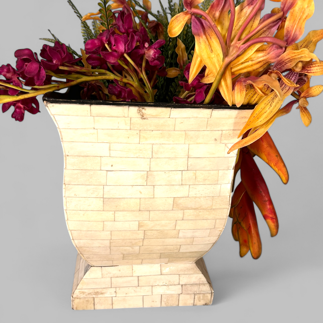 Bone Inlay Planter/ Vase