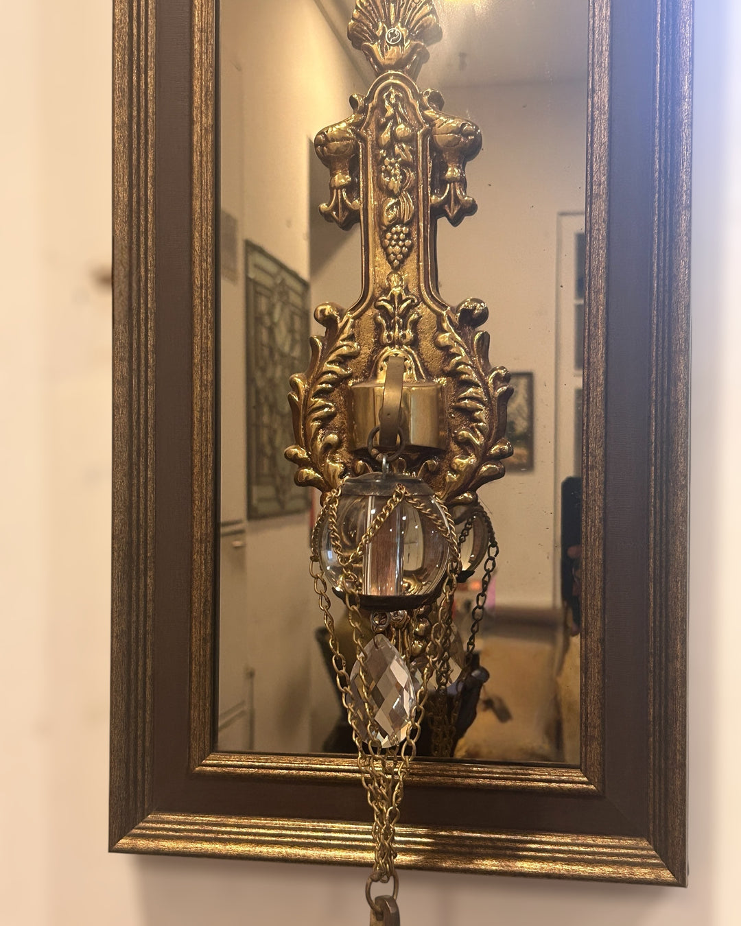 Brass Bell With Mirror Frame