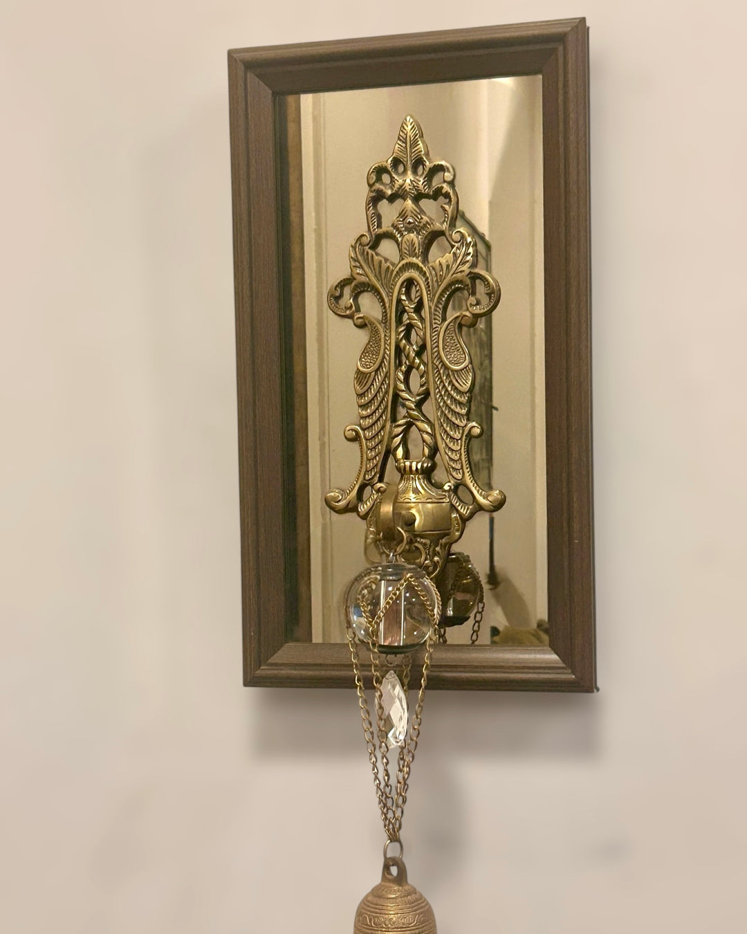 Brass Bell With Mirror Frame