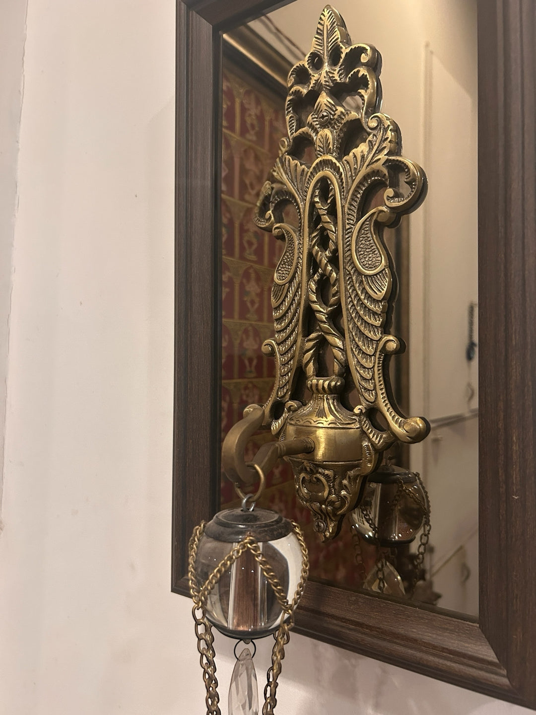 Brass Bell With Mirror Frame