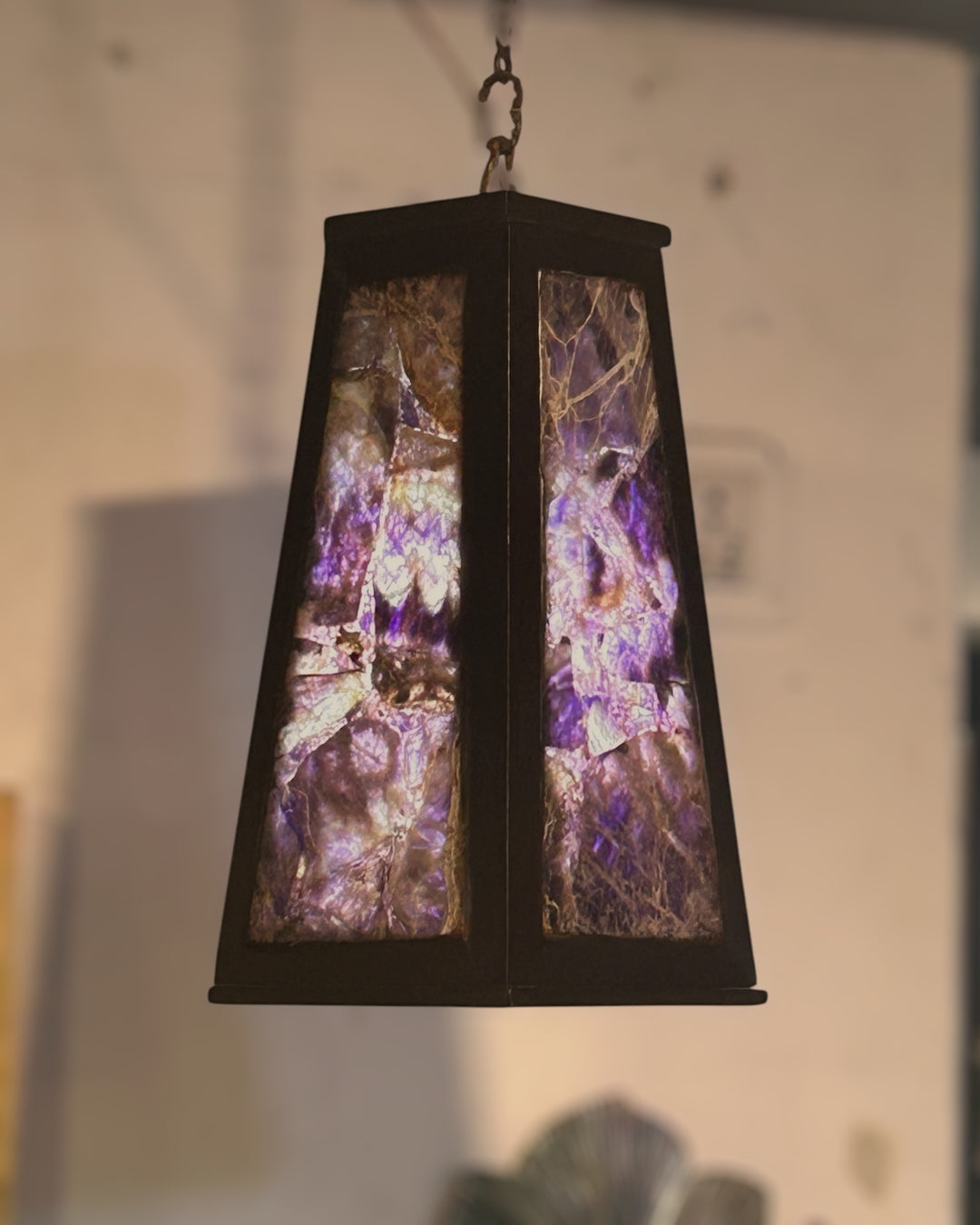 Genuine Amethyst Pendant Lamp