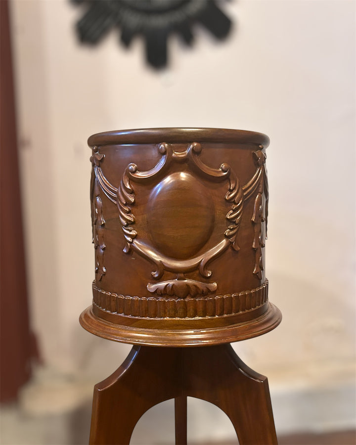 Art Noveau Wood Planter - 01