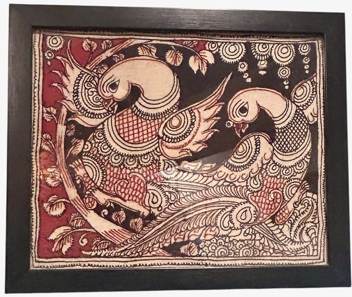 Handmade Kalamkari Bird Art Frame