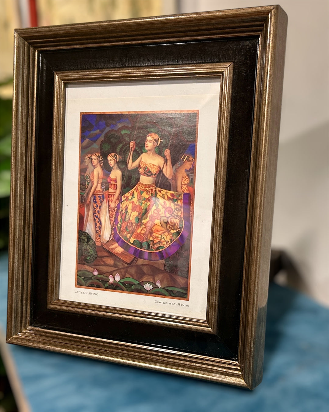 Antique Gold Black Photo Frame