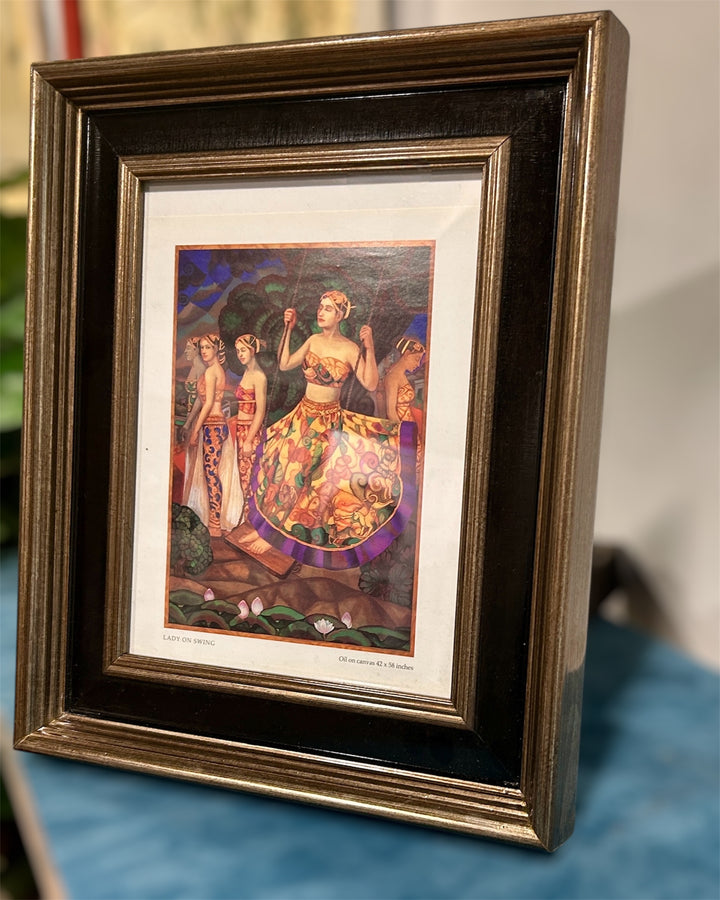 Antique Gold Black Photo Frame