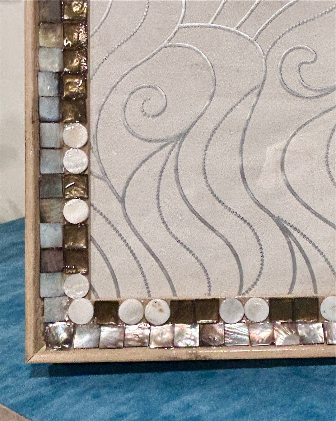 Luxe Photo Frame with Shell & Stone Inlay