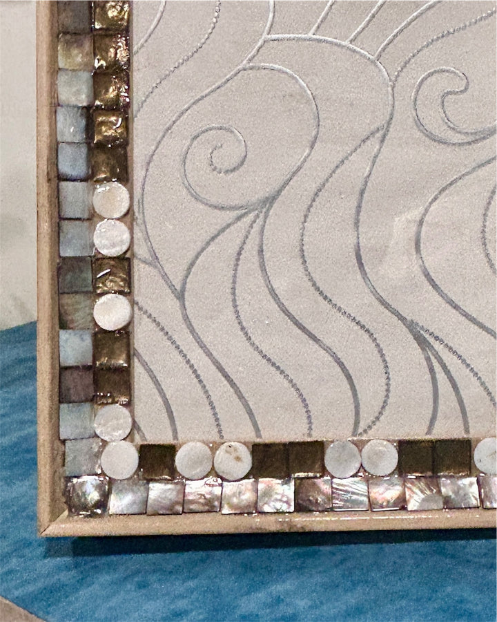 Luxe Photo Frame with Shell & Stone Inlay