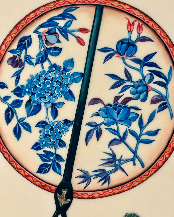 Ivory Fan Painting 3