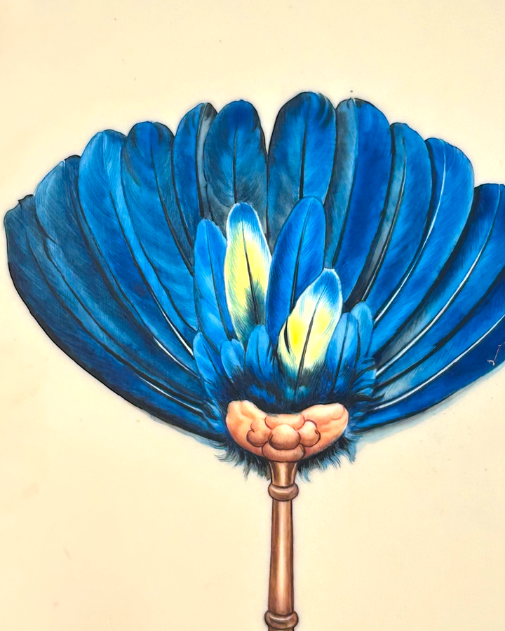 Ivory Fan Painting 1