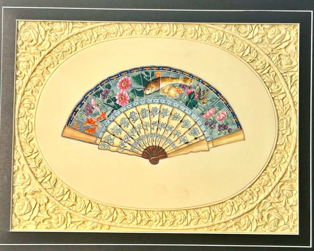 Ivory Fan Painting 5