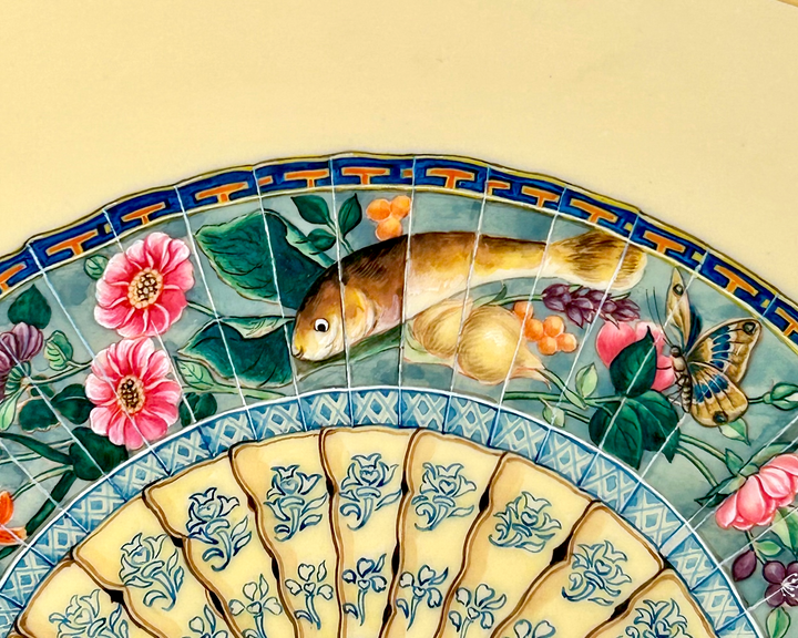 Ivory Fan Painting 5