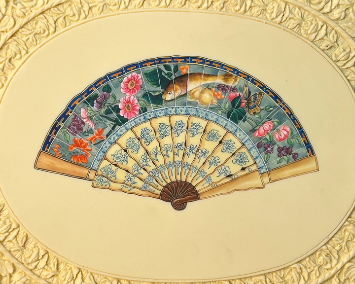 Ivory Fan Painting 5