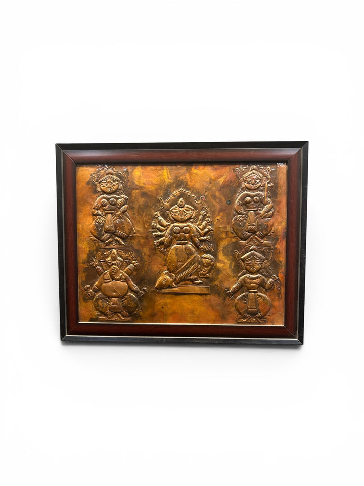 Repousse Durga in Copper