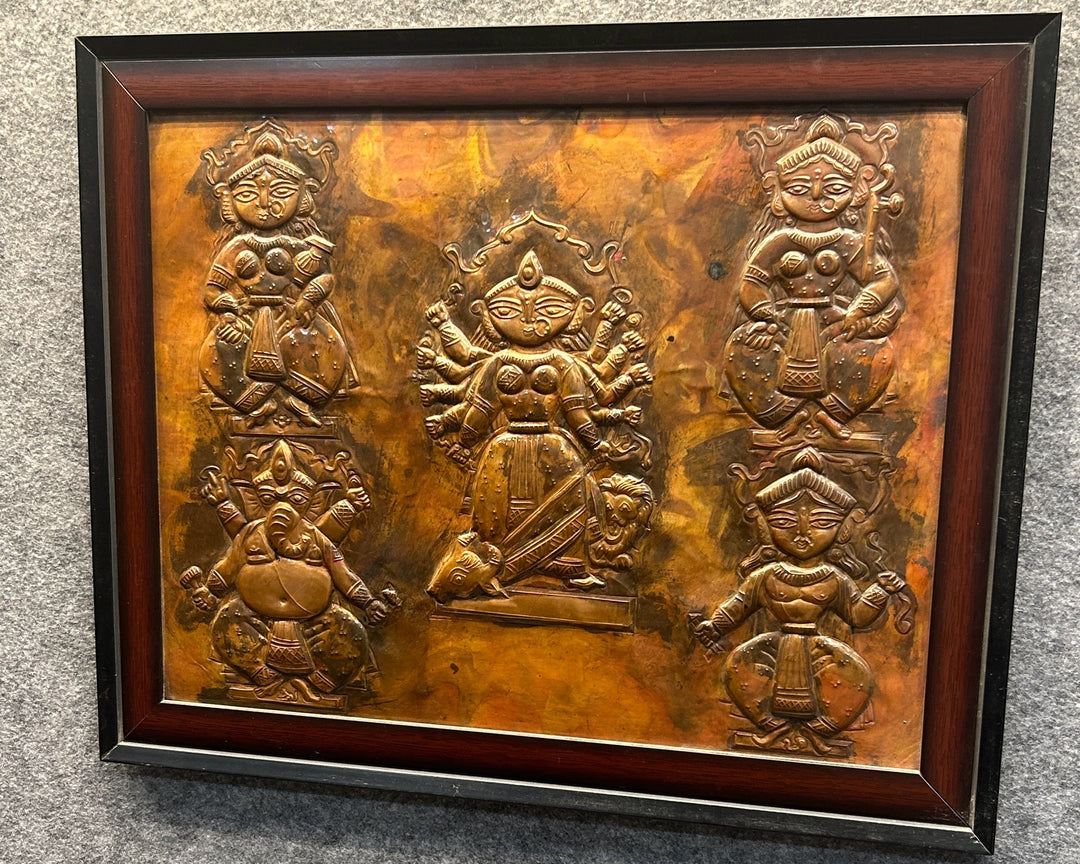 Repousse Durga in Copper