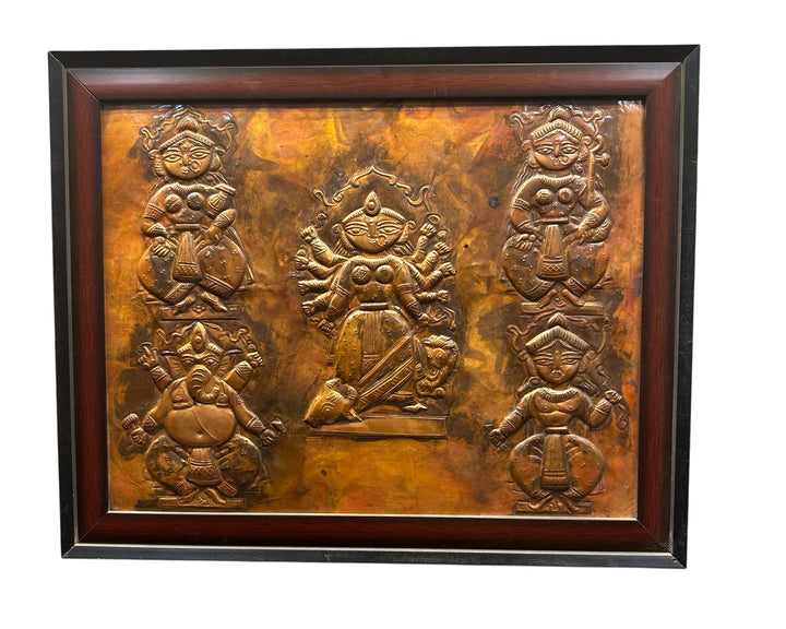 Repousse Durga in Copper