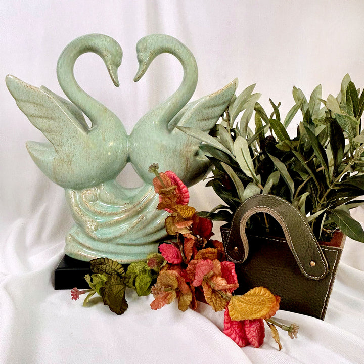 celadon ceramic swan , feng shui, vastu