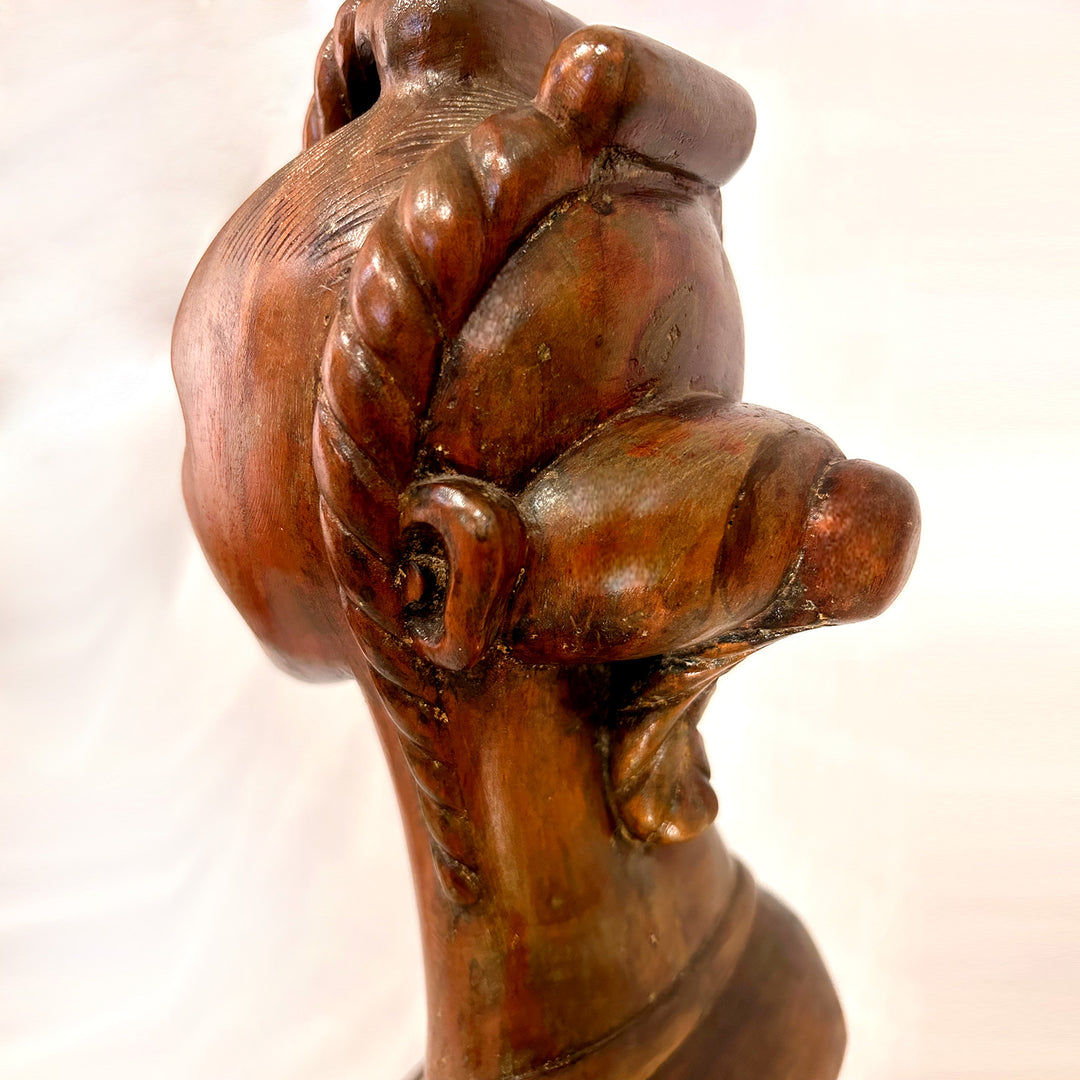 wooden sculpture , hand crafted art