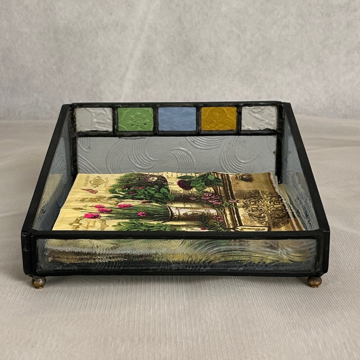 Stained Glass Tissue Holder