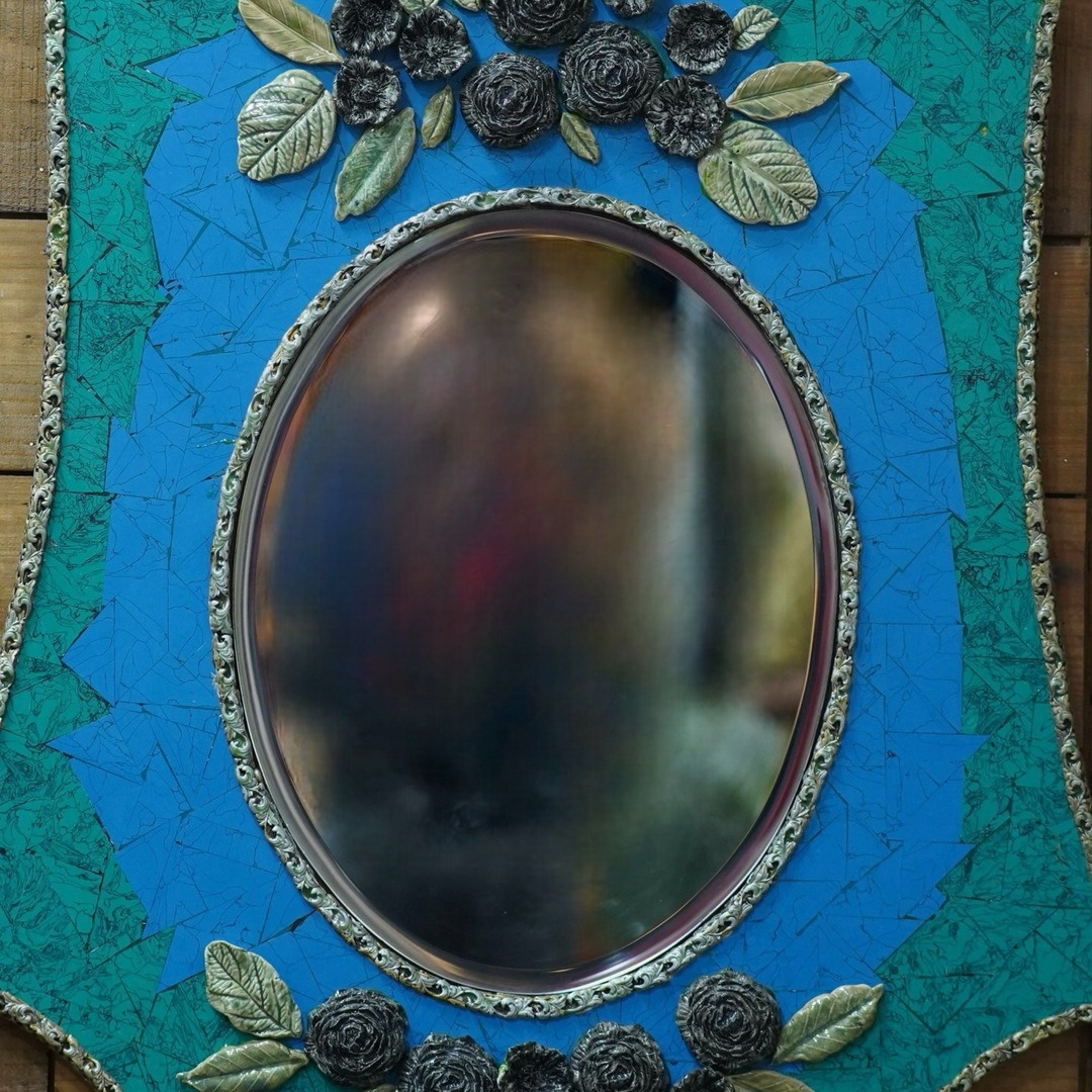 Teal Malachite Mirror Design No.1
