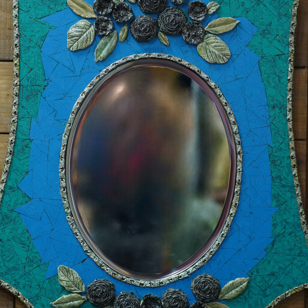 Teal Malachite Mirror Design No.1
