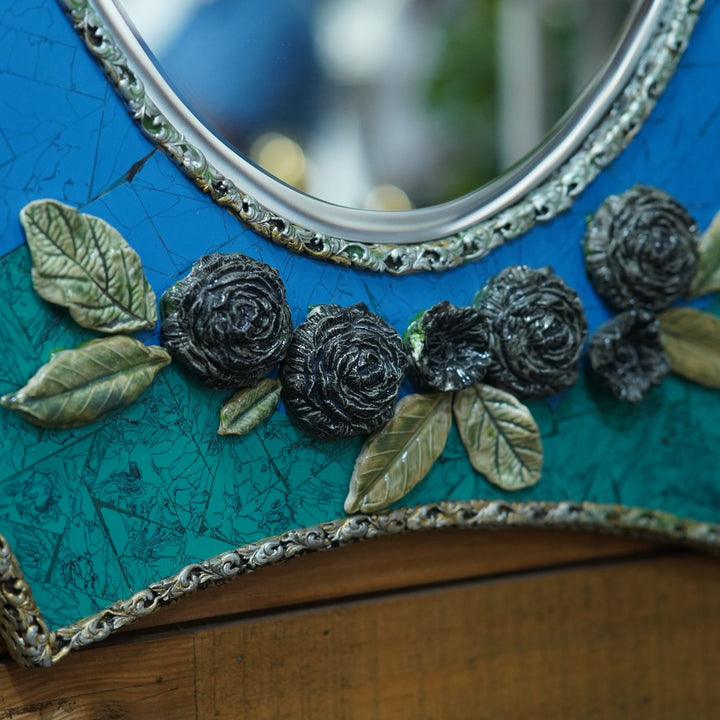 Teal Malachite Mirror Design No.1