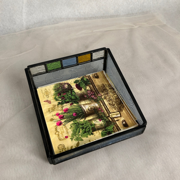 Stained Glass Tissue Holder