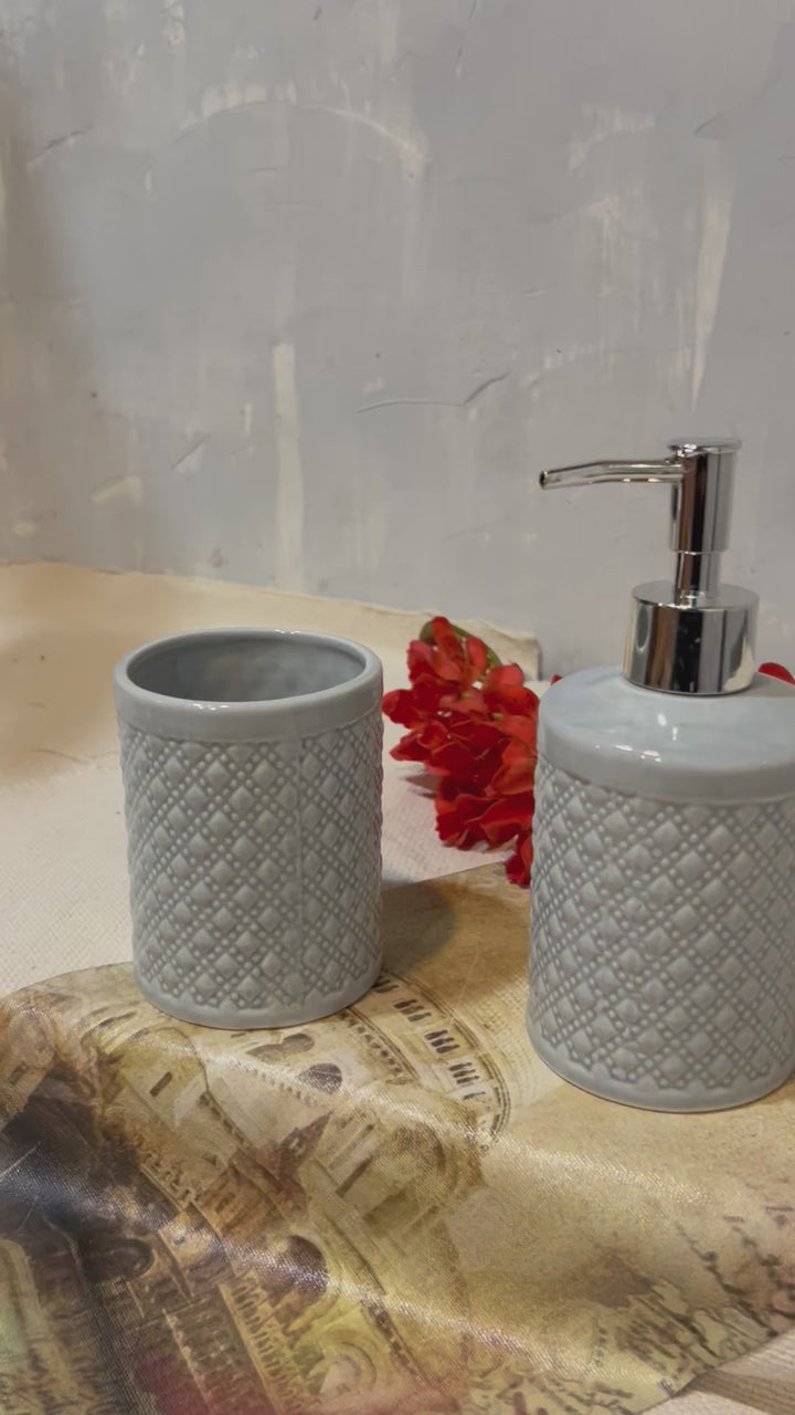 Bath Set Grey- Set of Two